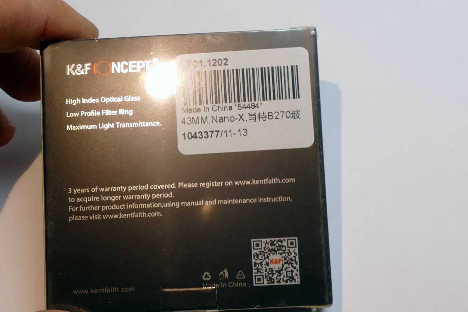 43mm K&F Nano-X PRO MRC UV Lens Filter Slim Design for Wide angle