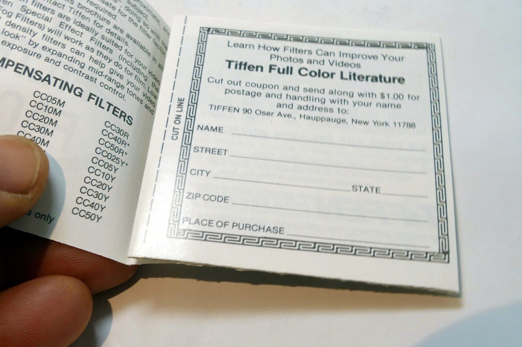 Tiffen Filter Facts Instruction Guide E English lens