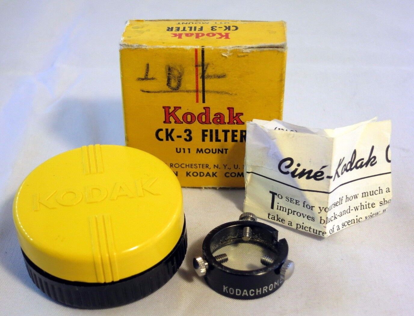 Vintage Kodak CK-3 Haze Lens Filter U11- Mount with Case,Box,Manual  6108044
