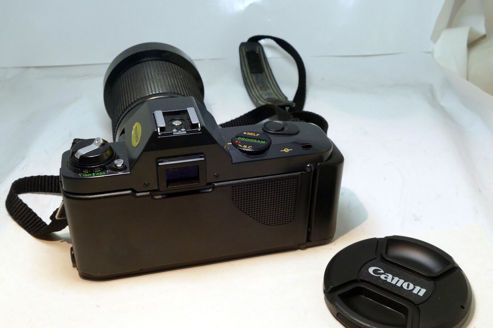 Canon T50 35mm SLR Film Camera with FREE Vivitar 28-205mm FD lens - camera works