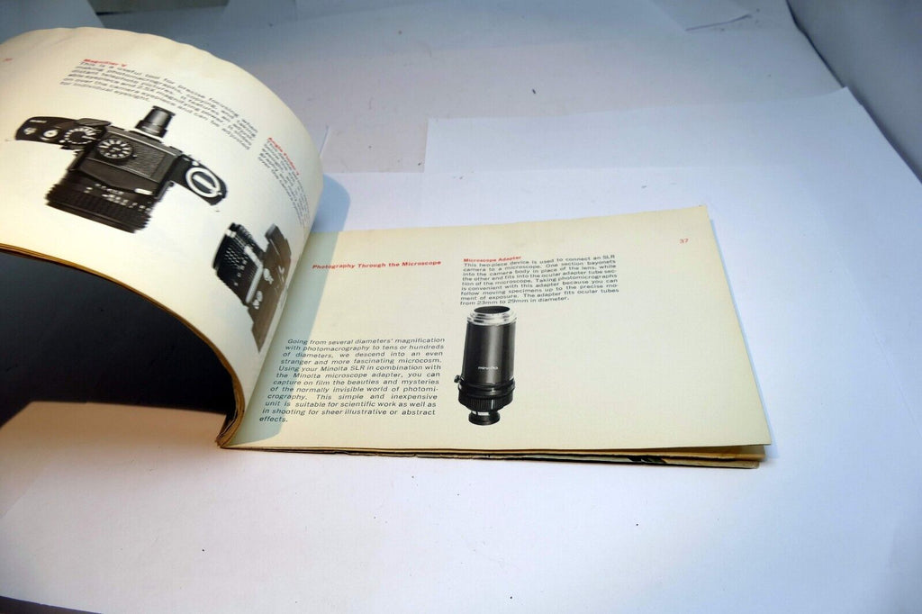 Guide To Minolta SLR Camera System SRT  Celtic Rokkor Lens Brochure Add SRT 101