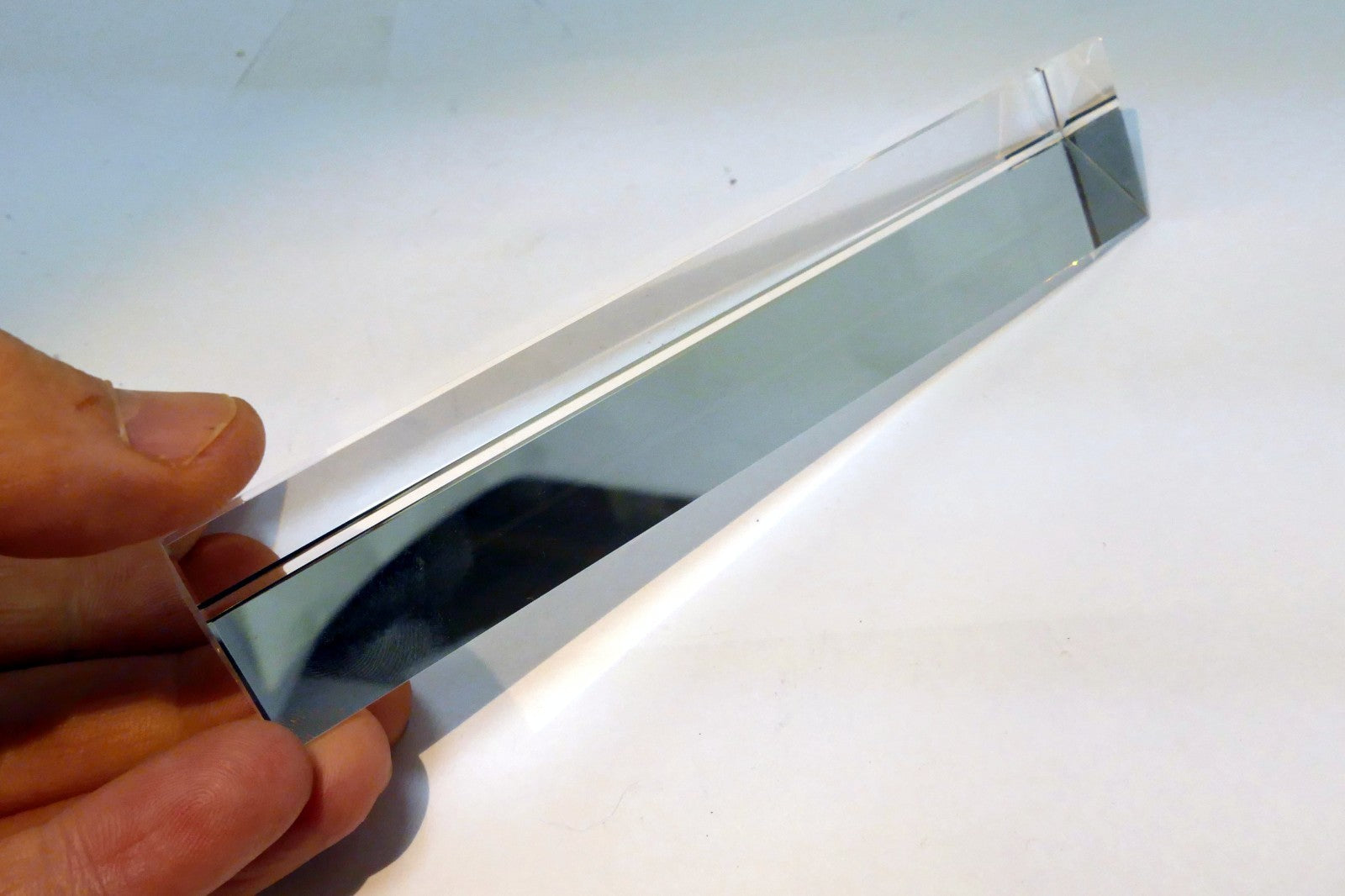 OPTICAL GLASS PRISM OPTICS 1X6" long triangle