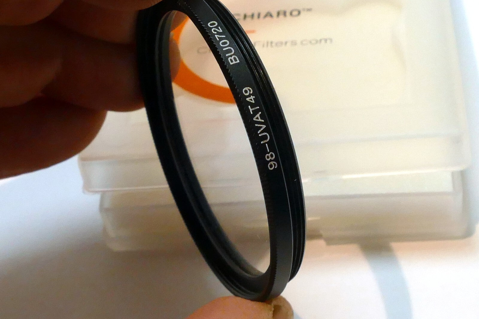 Chiaro T98 49mm Lens Filter UV threaded thin profile for wide angle lenses