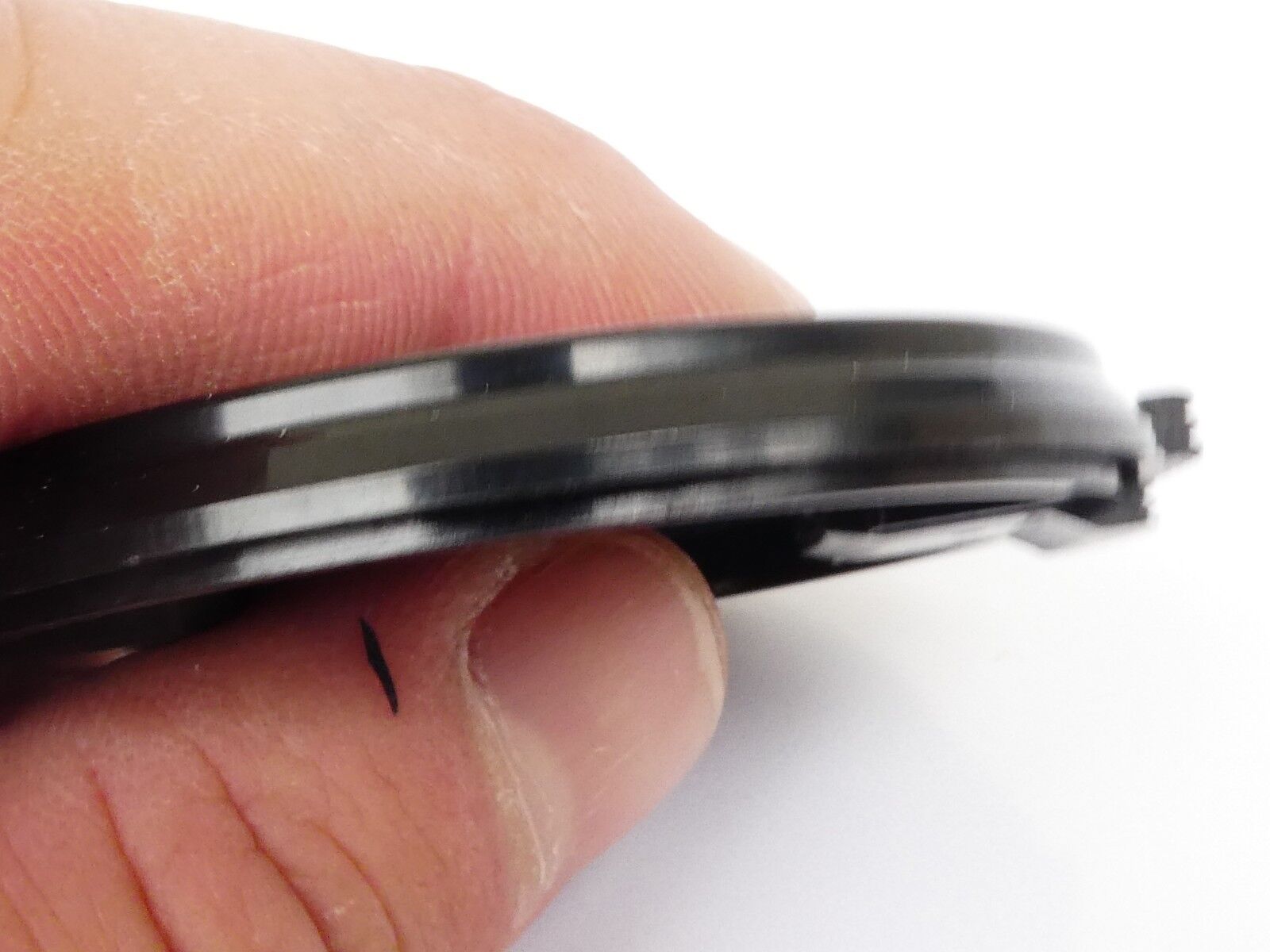 Used Tokina 49mm Lens Front Cap Black snap-on type plastic Japan