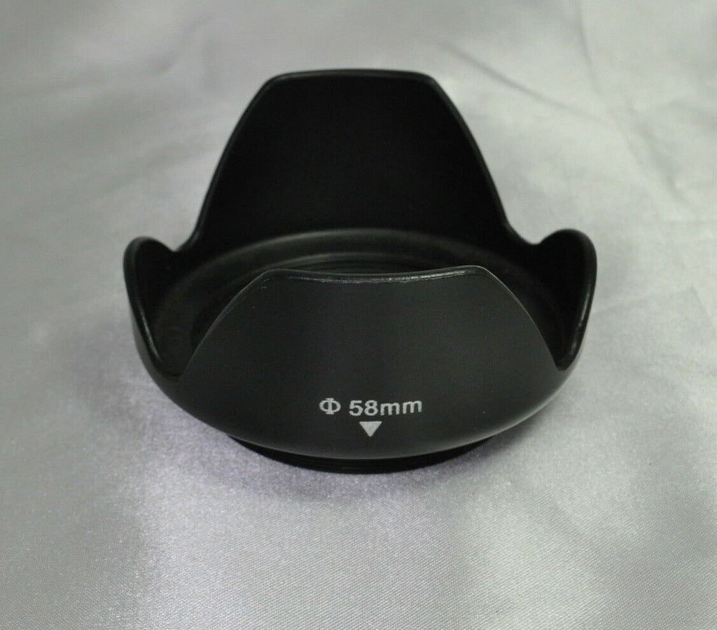 58mm Plastic Lens Hood screw in type (missing retainign ring)