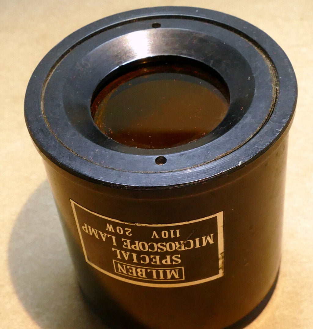 Milben Special Microscope lamp 110V 20W illuminator w/ yellow filter