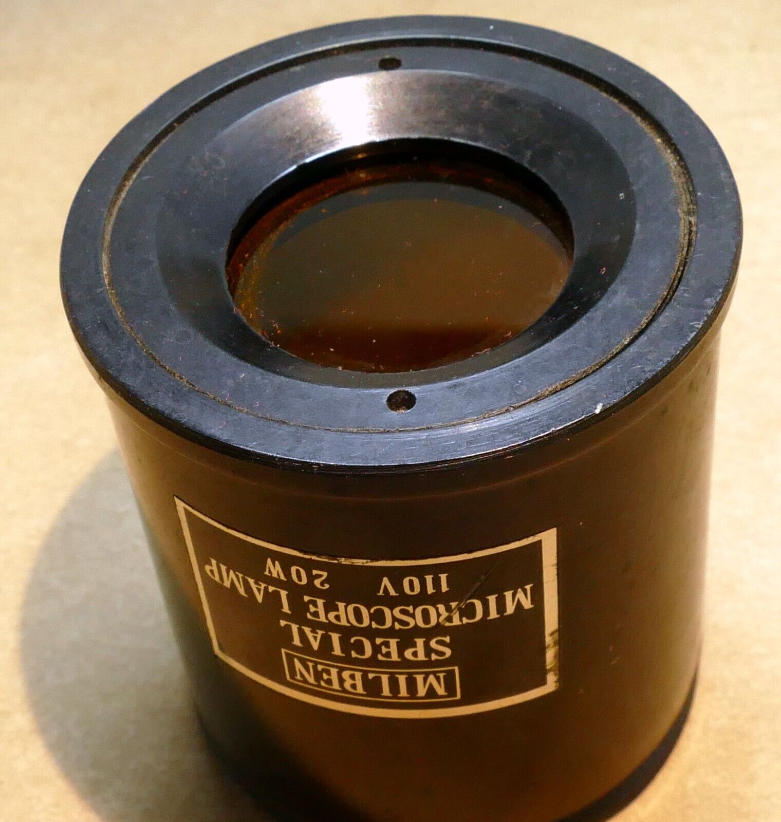 Milben Special Microscope lamp 110V 20W illuminator w/ yellow filter