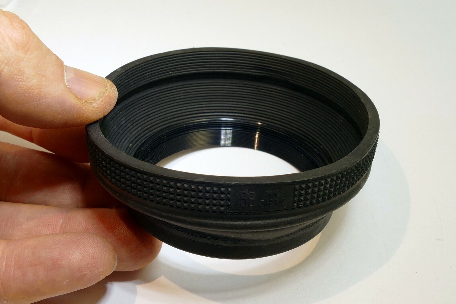58mm Rubber Lens Hood Shade Collapsible double threaded