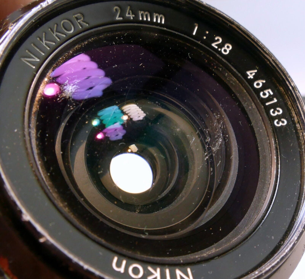 Nikon 24mm f2.8 Ai Lens prime Wide angle with fungus webbing inside - AS IS read