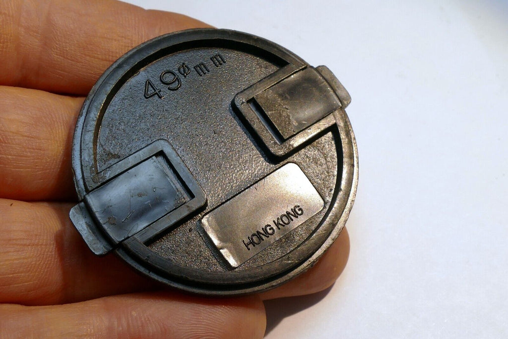 Front 49mm Lens cap snap on type  made in Hong Kong