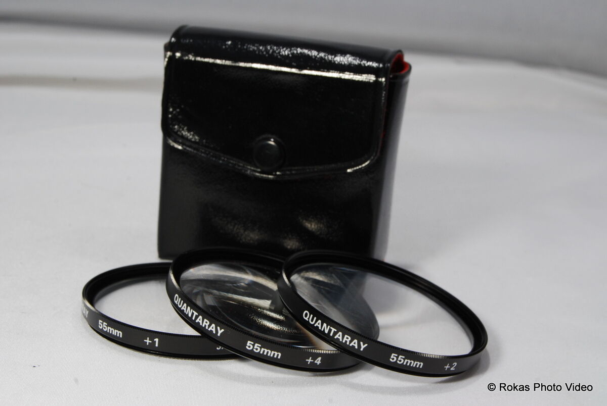 Quantaray 55mm kit +1, +2, +4 Filters close up macro set