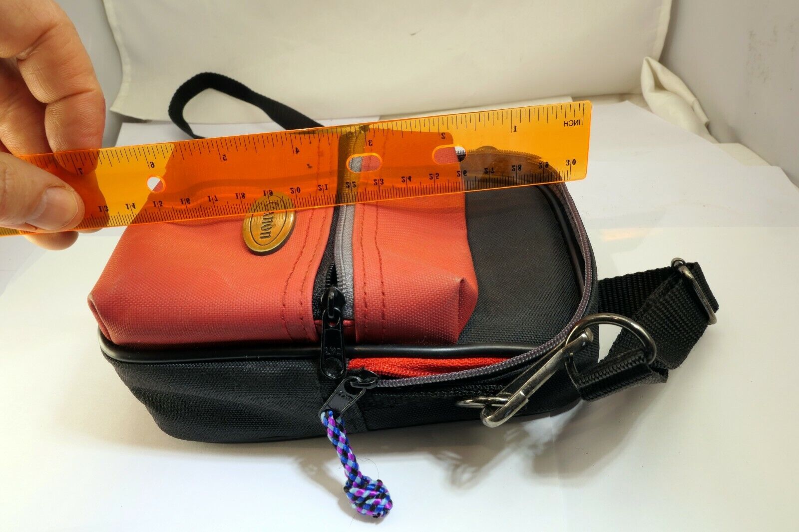 Canon 6X4" Case Powershot camera small Red-Black w/ Shoulder strap
