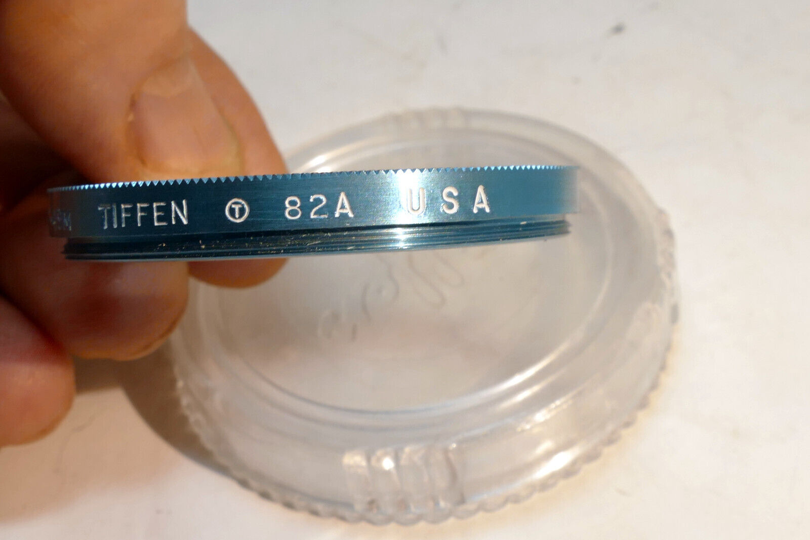 Tiffen 49mm  SF-49M 82A light blue filter threaded (with coating damage)