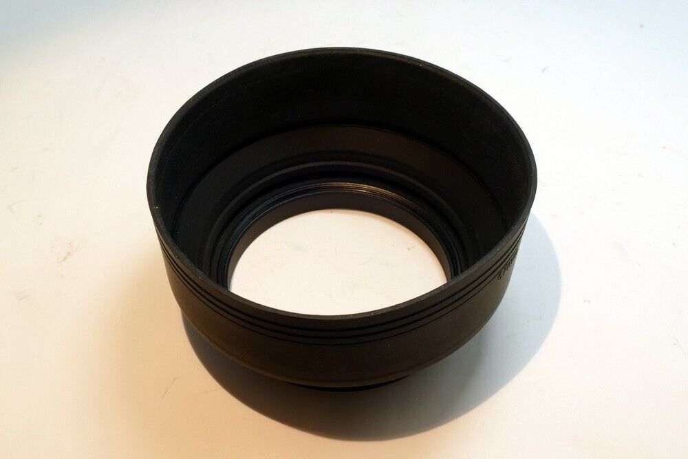 67mm Rubber Lens Hood Shade threaded 3- way telephoto wide angle