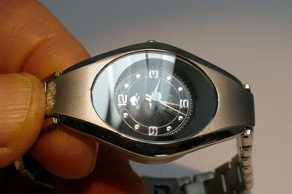 Ladies Black/Silver Tone Quartz Arabic Numerals Watch - Needs Battery