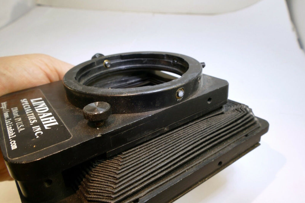 Lindahl Bellows lens Hood 31.1320 Bell-O-Shade Single 3X3 filter slot - AS IS