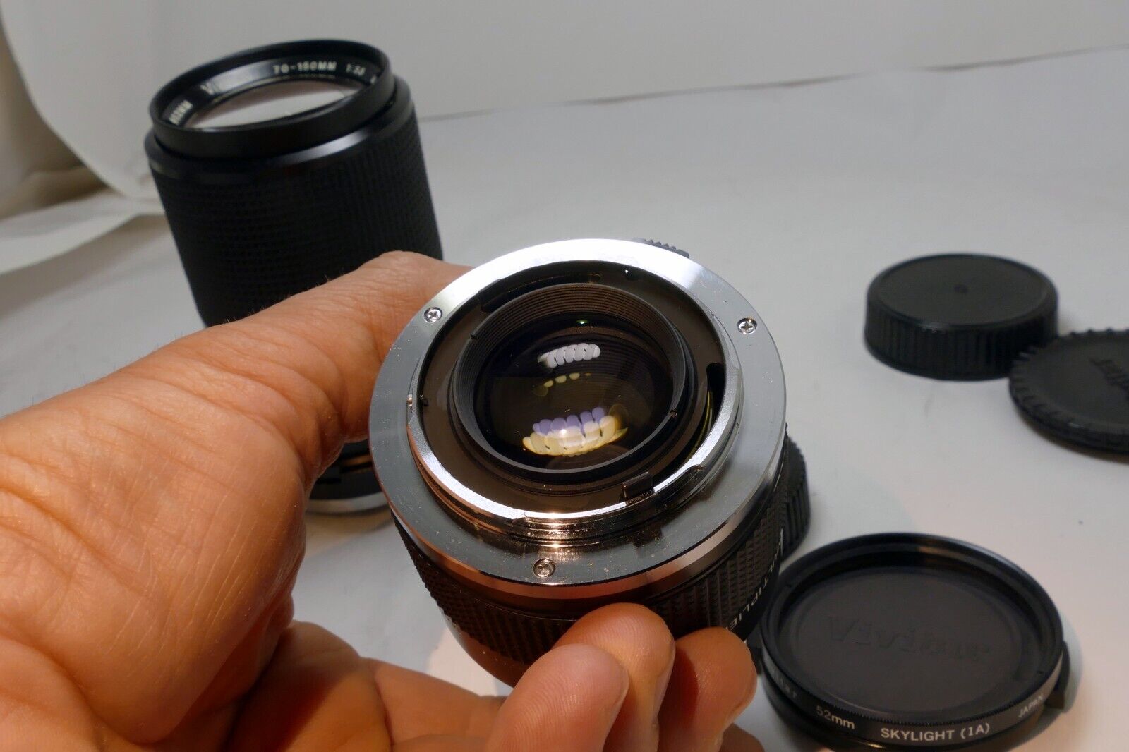 Vivitar 70-150mm f3.8 Manual Focus Lens w/ 2X teleconver Olympus OM mount - MINT