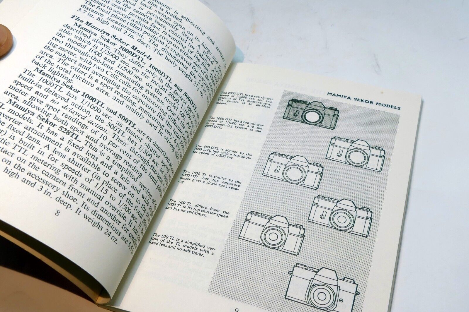 Mamiya Sekor  500 1000 528 XTL Film camera manual  Instruction Guide E English