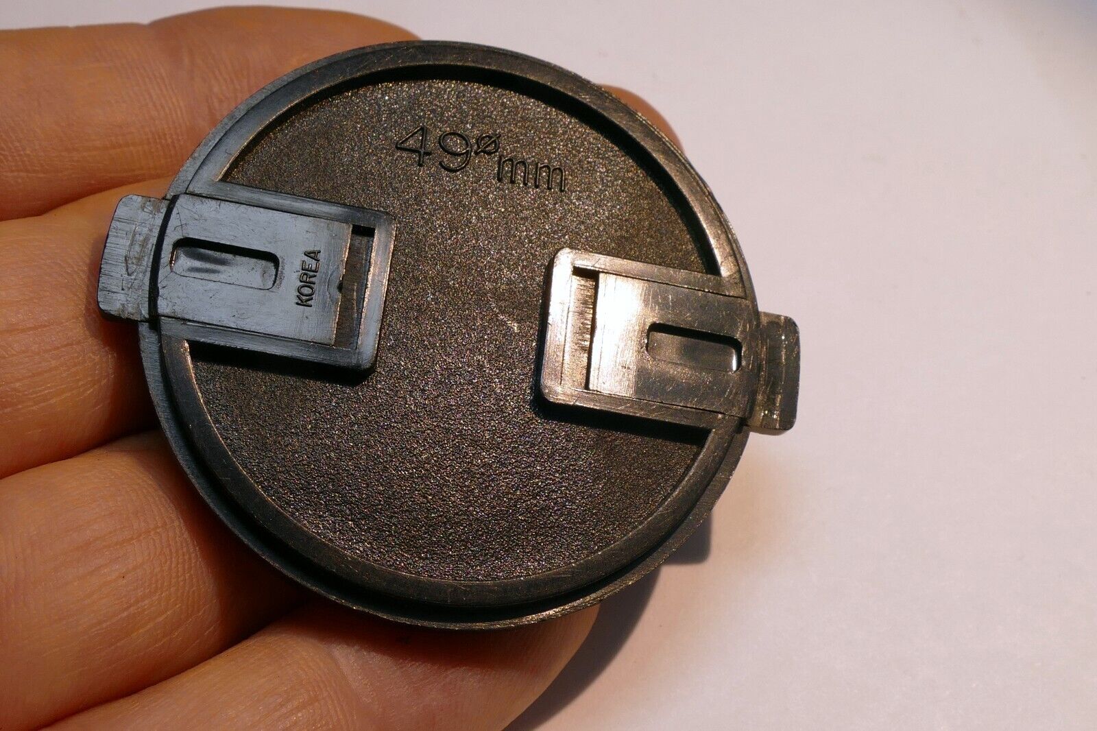 Front 49mm Lens cap snap on type  made in Hong Kong