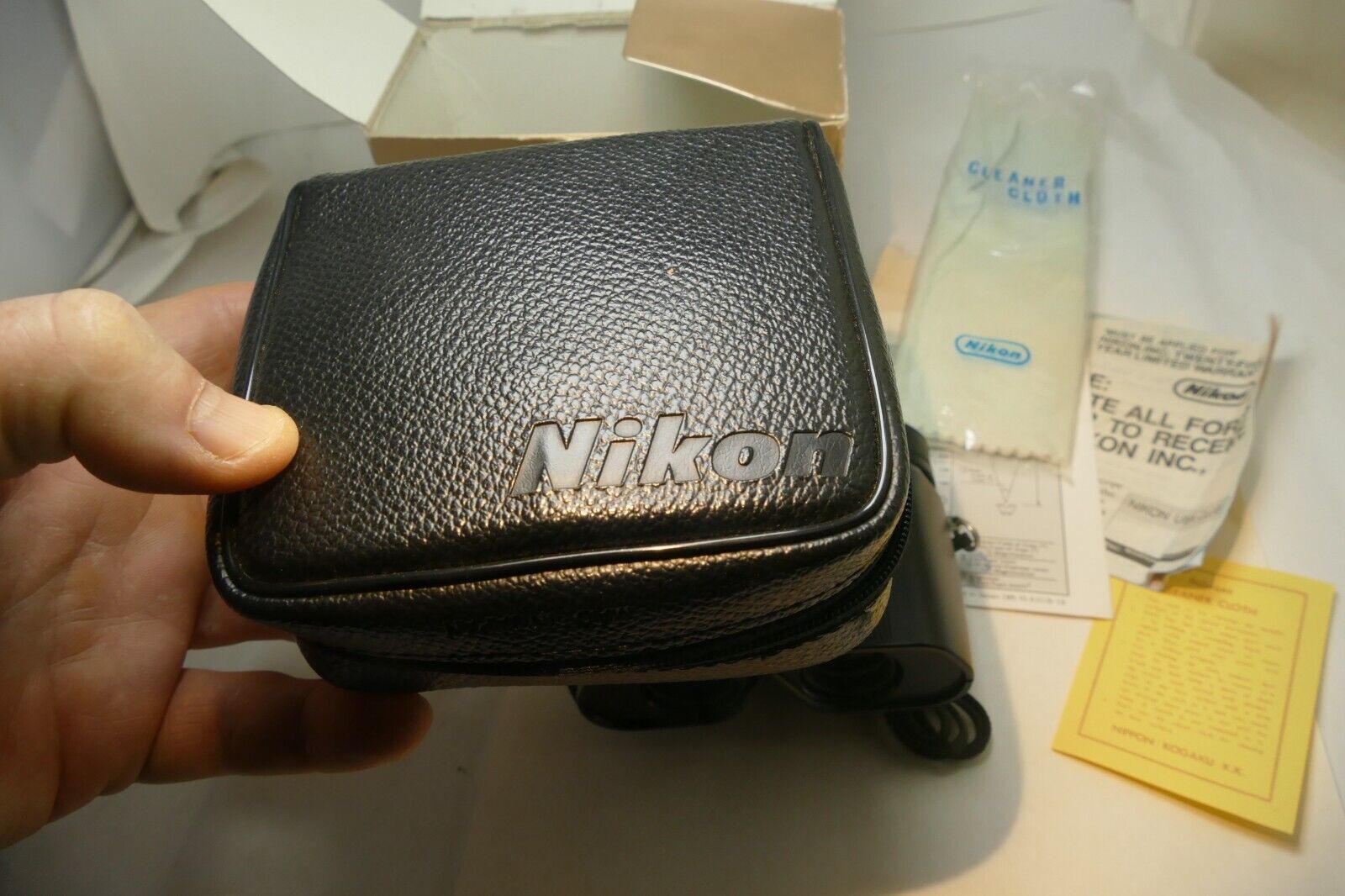 NIKON Porro Prism Binoculars 7X20CF w/ case box, guide Nippon Kogaku Japan