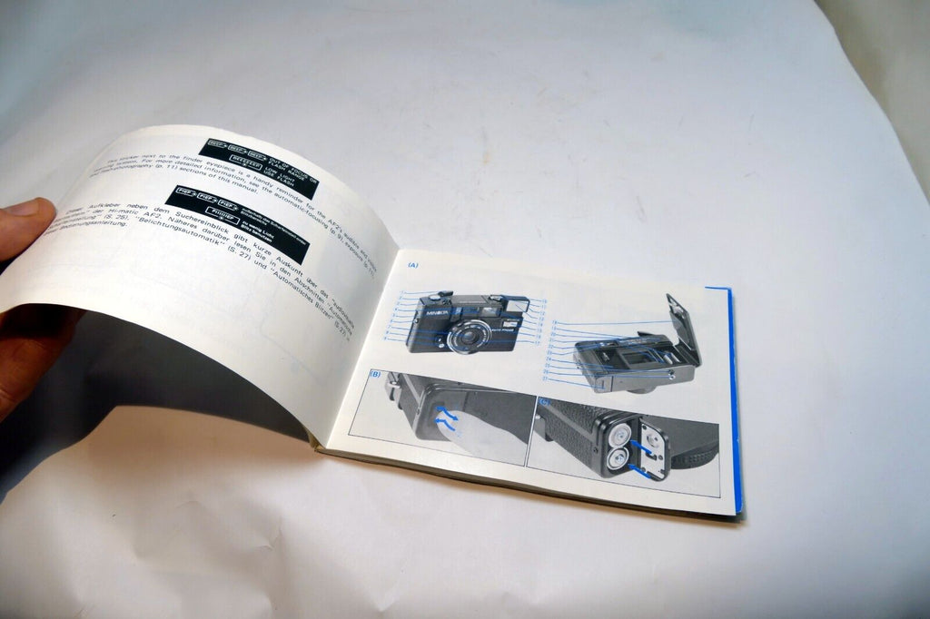 Minolta Hi-Matic AF2 Film camera manual  Instruction Guide E English Fr ES Gr