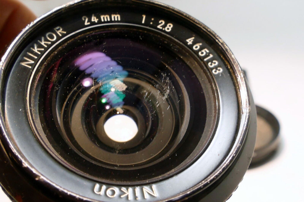 Nikon 24mm f2.8 Ai Lens prime Wide angle with fungus webbing inside - AS IS read