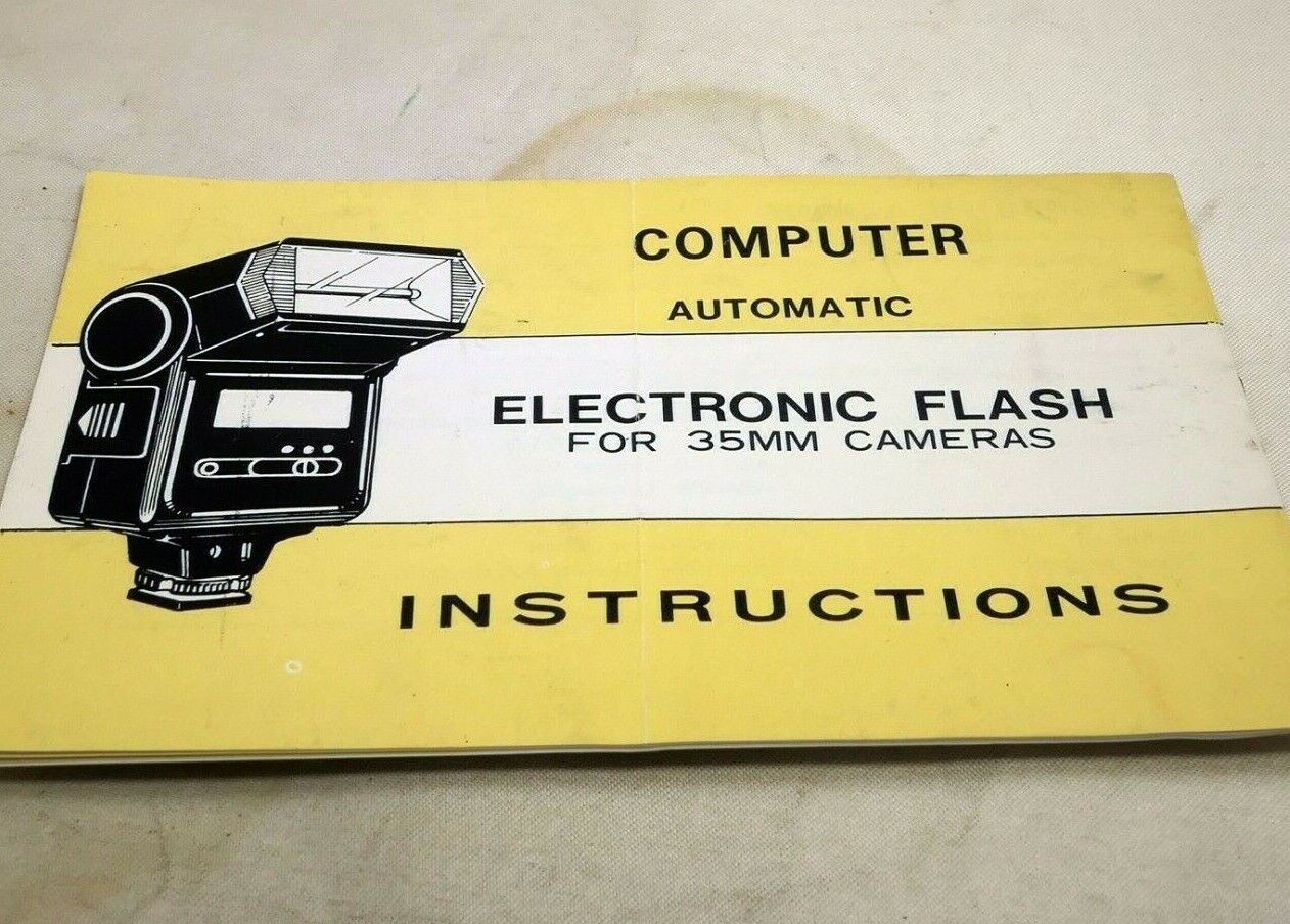 Computer Automatic Eletronic Flash Guide Owners Manual Instructions  English E
