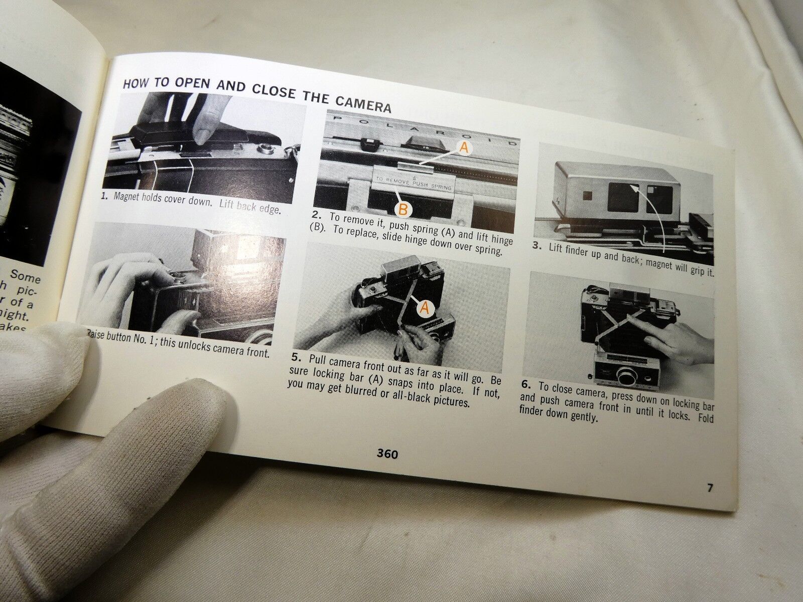 Polaroid 360 Land  Camera  instructions Guide Manual English