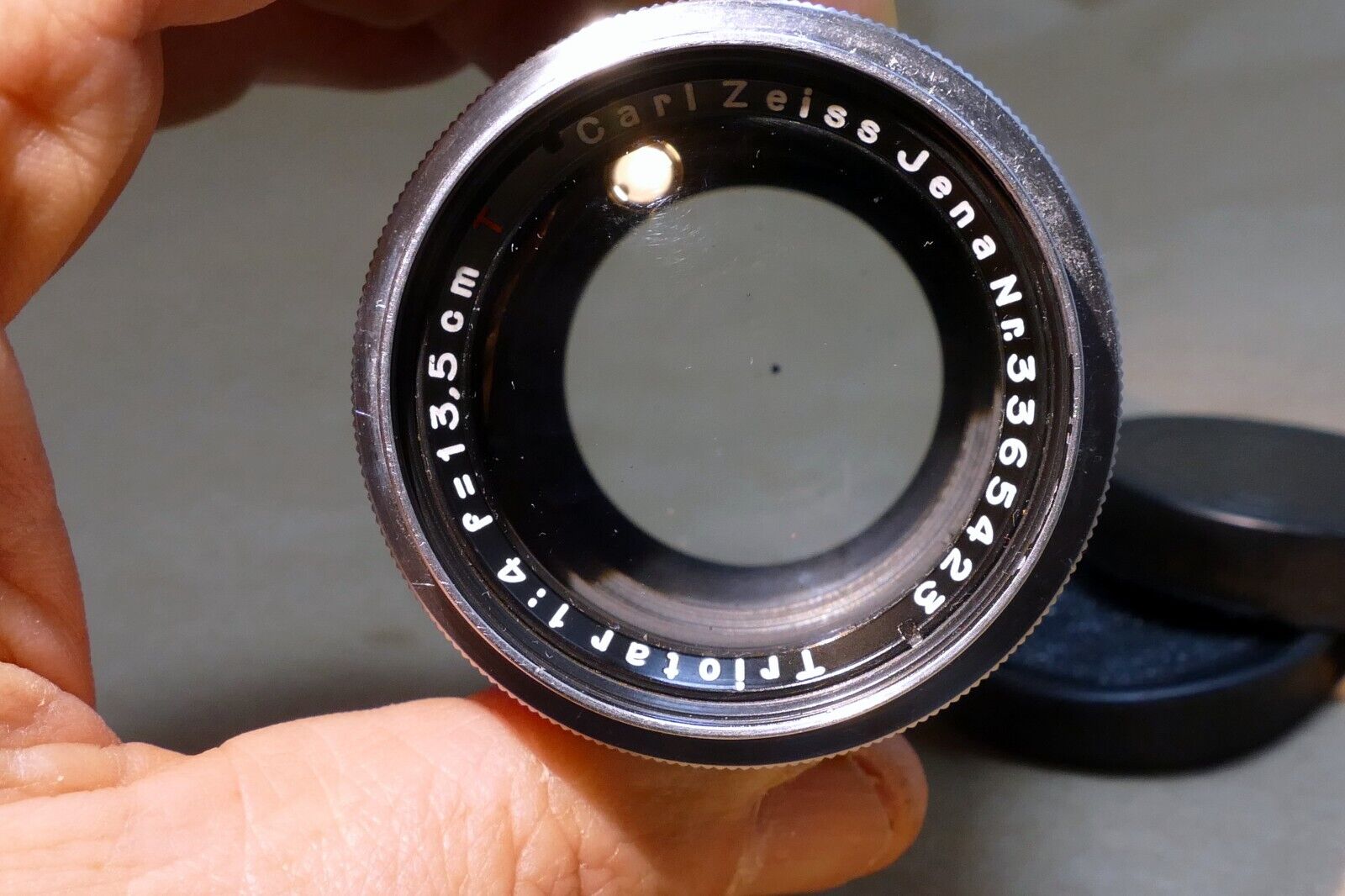 Carl Zeiss Jena Triotar 13.5cm f4.0 T M42 Lens Screw  Mount 135mm