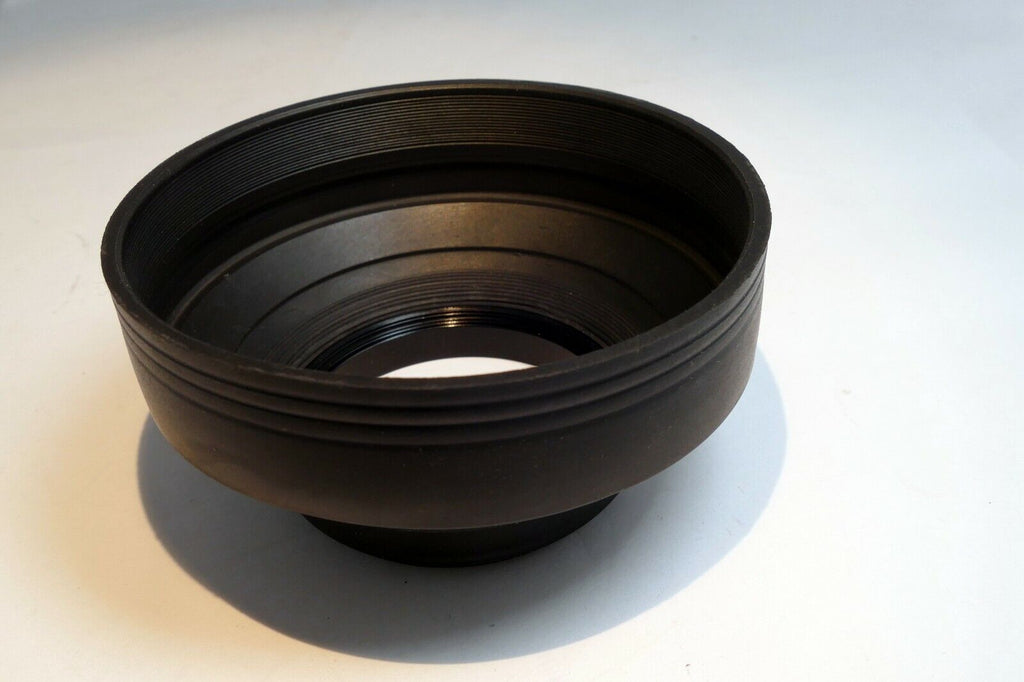 55mm Rubber Hood shade 2- way telephoto wide angle collapsible