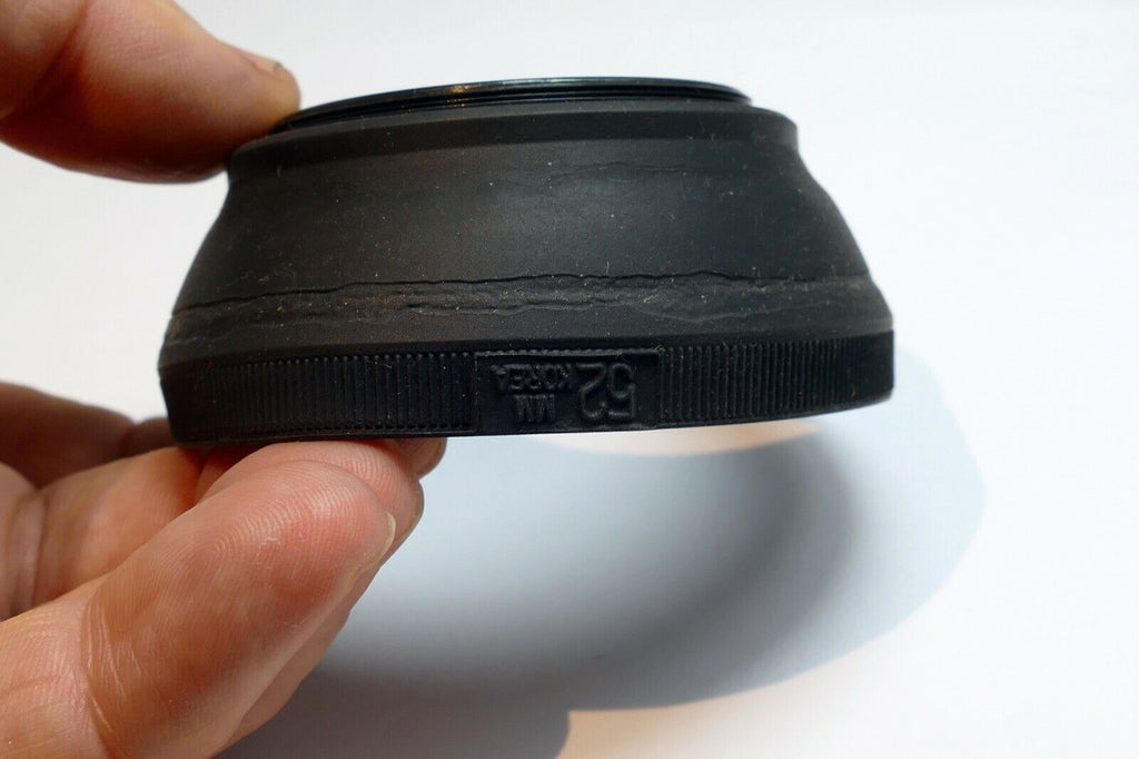 52mm Rubber Lens Hood Shade screw in type collapsible double threaded