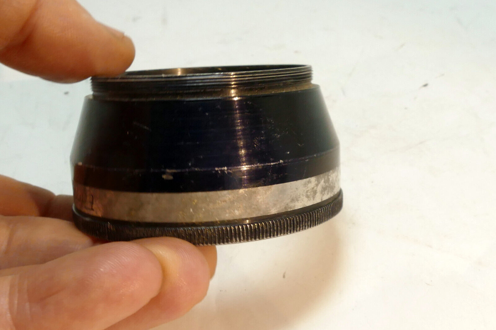 Ednalite Series 7 VII Lens Hood / Shade made in USA Metal threaded 7-S