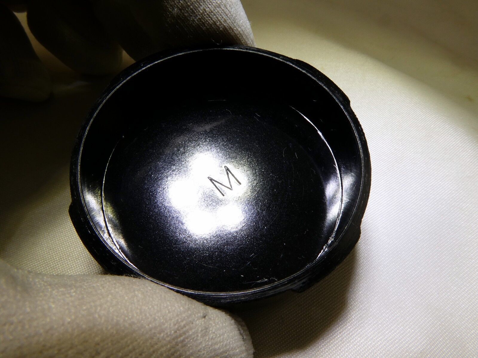 "M" vintage rangefinder Rear Lens Cap (unknown brand)