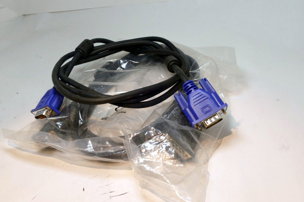 6 Feet VGA Cable SVGA Monitor Cord Super VGA Male to Male Computer Video 2X Pack
