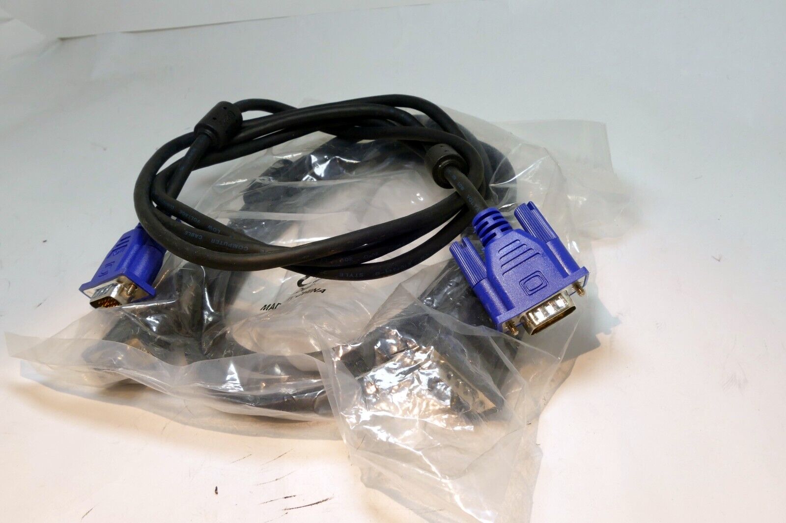 6 Feet VGA Cable SVGA Monitor Cord Super VGA Male to Male Computer Video 2X Pack