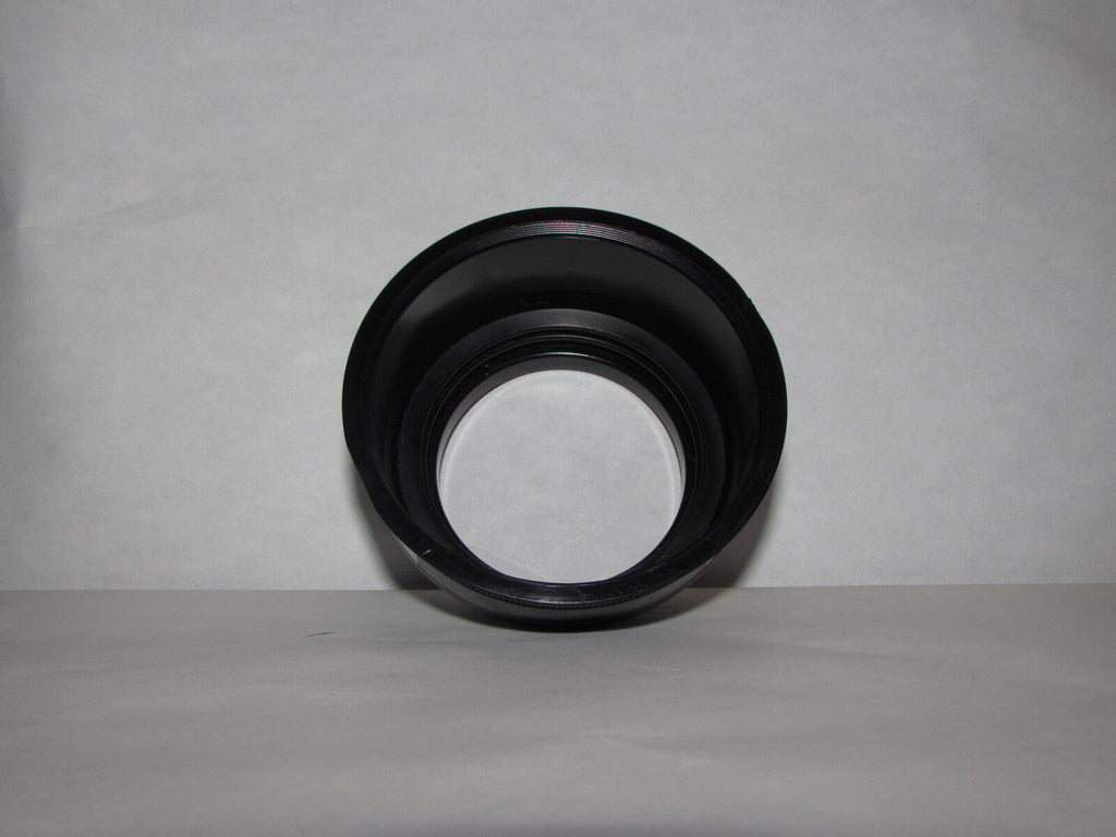 56.3mm ID Plastic Lens Hood adapter front 73.3mm female threads (unknown brand)