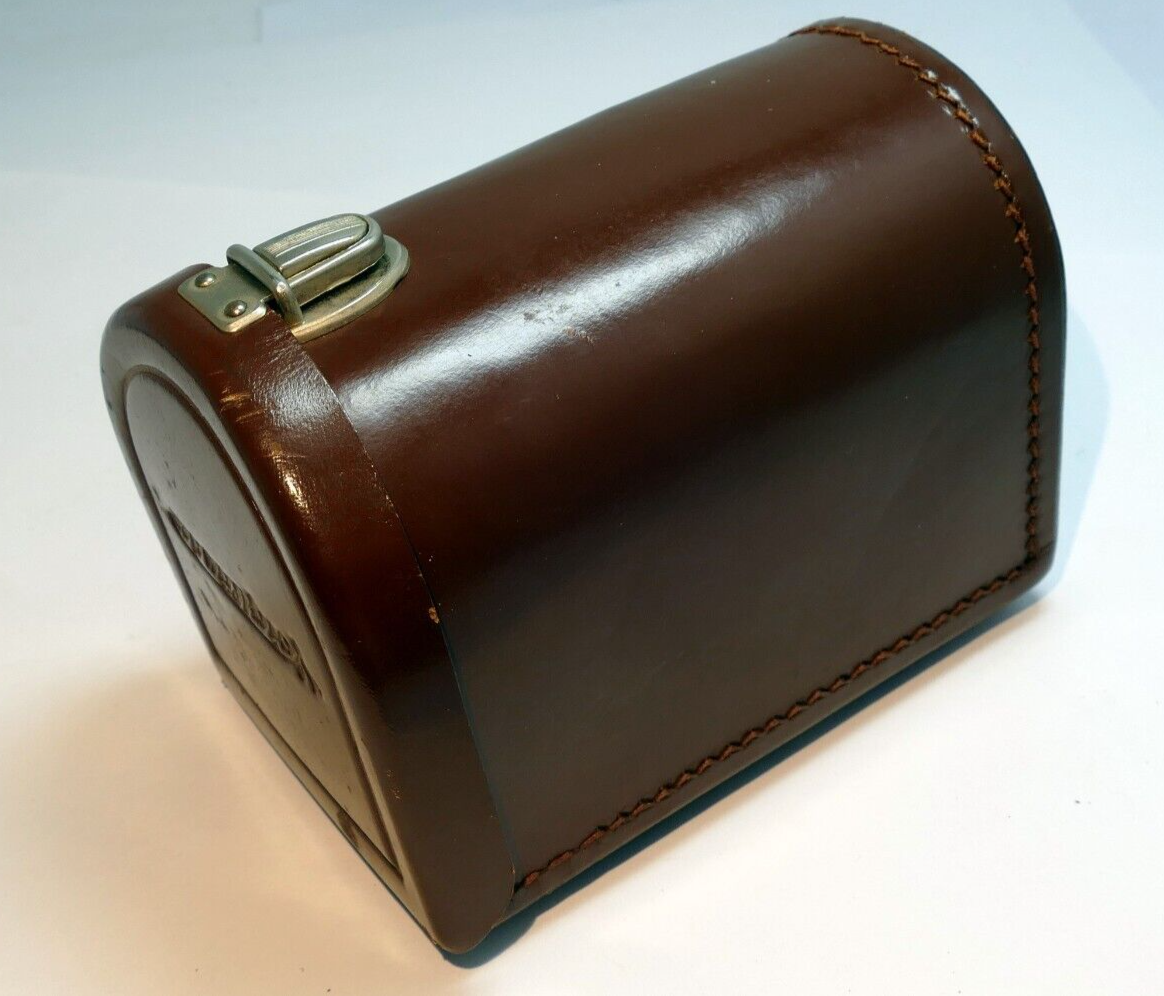 Voigtlander lens case leather vintage 4X2.5X2.5"  APO 90mm F3.5 Germany