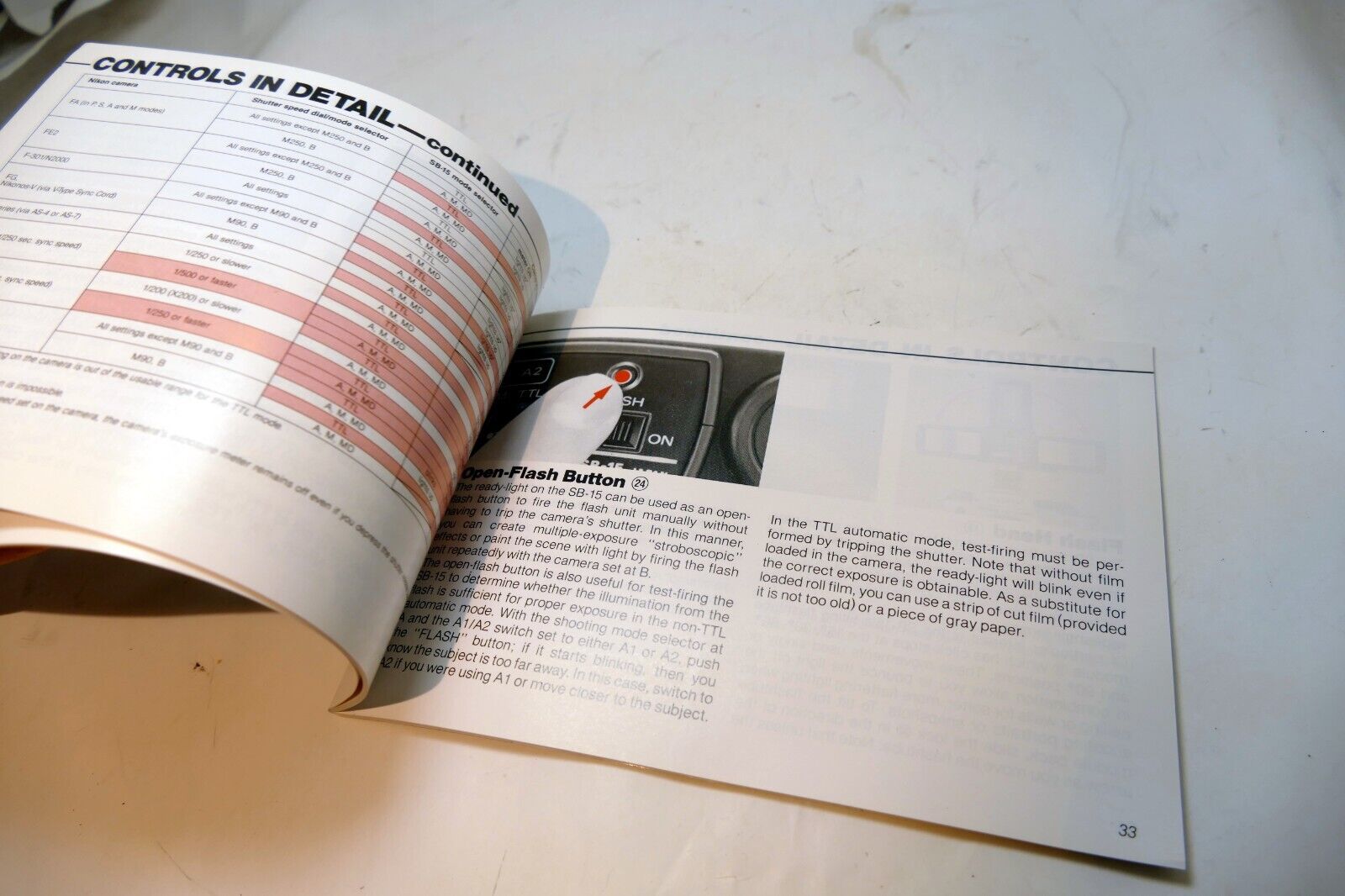 Nikon SB-15 Flash INSTRUCTION manual GUIDE English EN