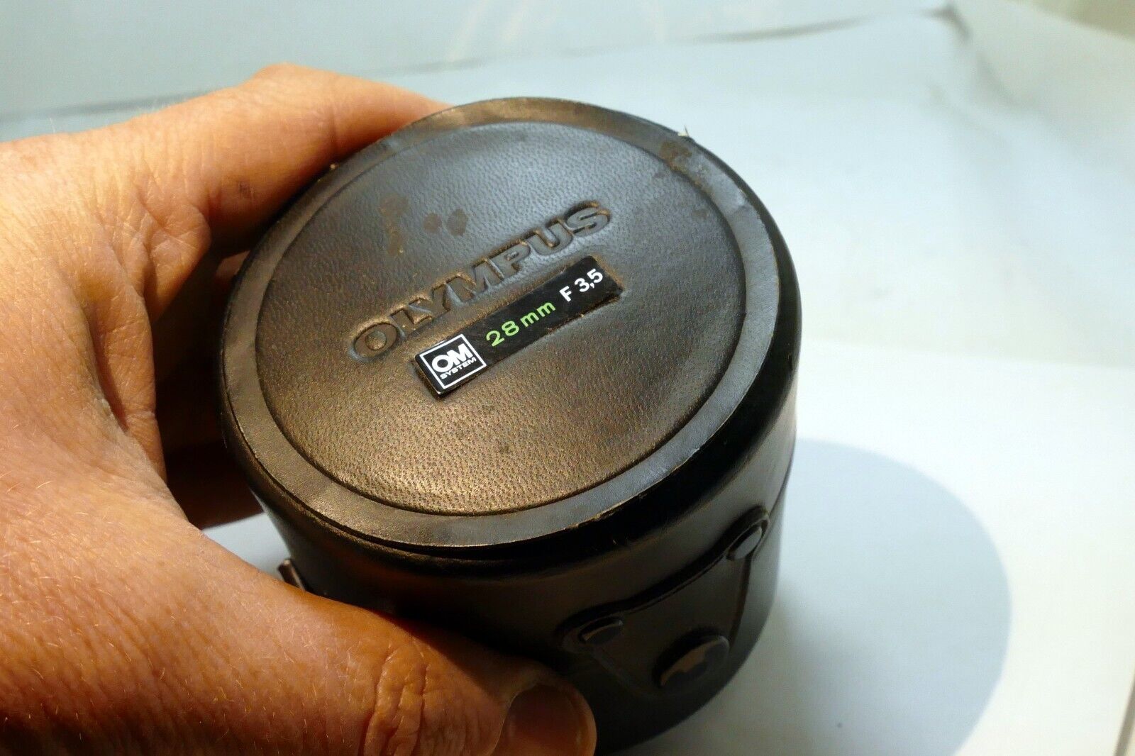 Olympus Hard Lens Case for OM 35mm f2.8 Auto W & f3.5  -  genuine OEM