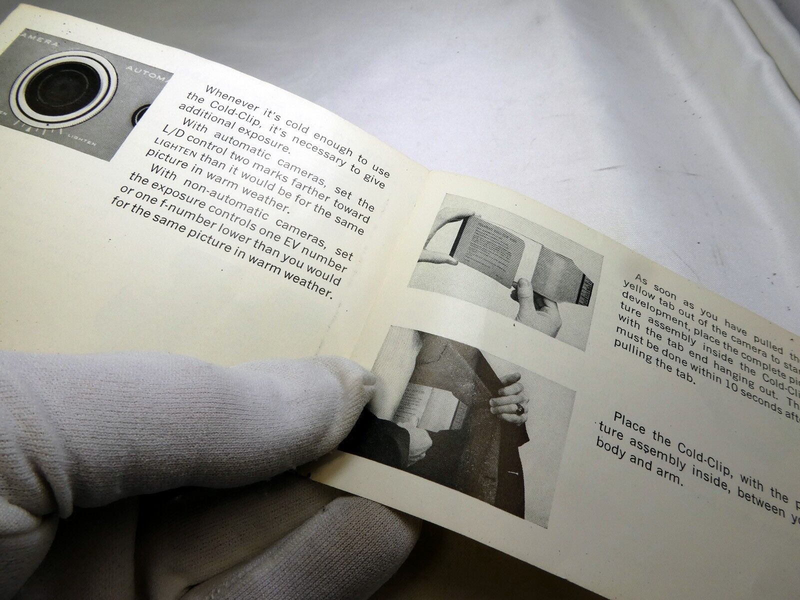 Polaroid Camera How to use Cold Clip  instructions Guide 75 speed