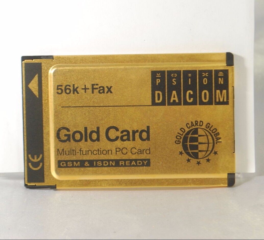 Psion DACOM 56k-Fax Gold Card No Cable S97-2517-2. Used.