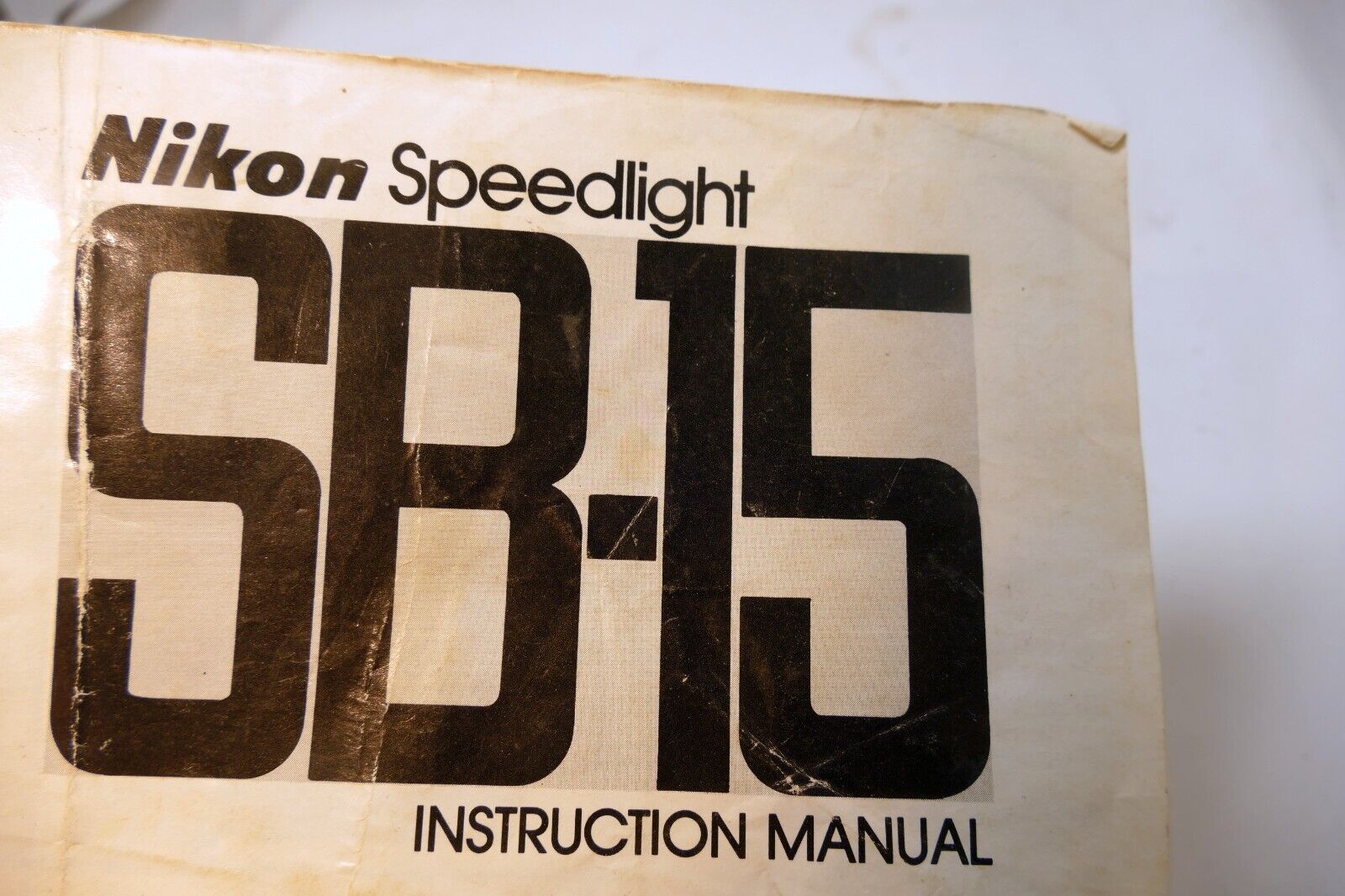 Nikon SB-15 Speedlight Flash Instructions manual guide English EN - vintage