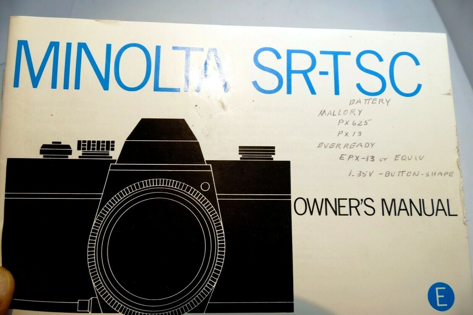 Minolta Camera SRT SC SR-TSC  Owner's Manual Guide instructions English En