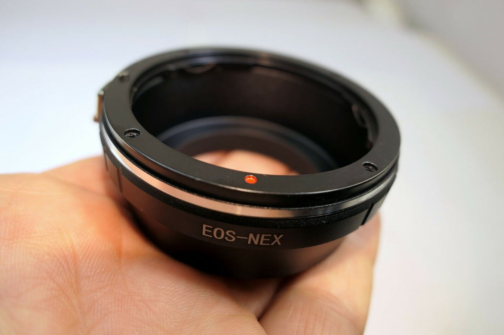 Canon EOS EF S mount lens adapter to Sony NEX E mount cameras ILCE a6500 a6300
