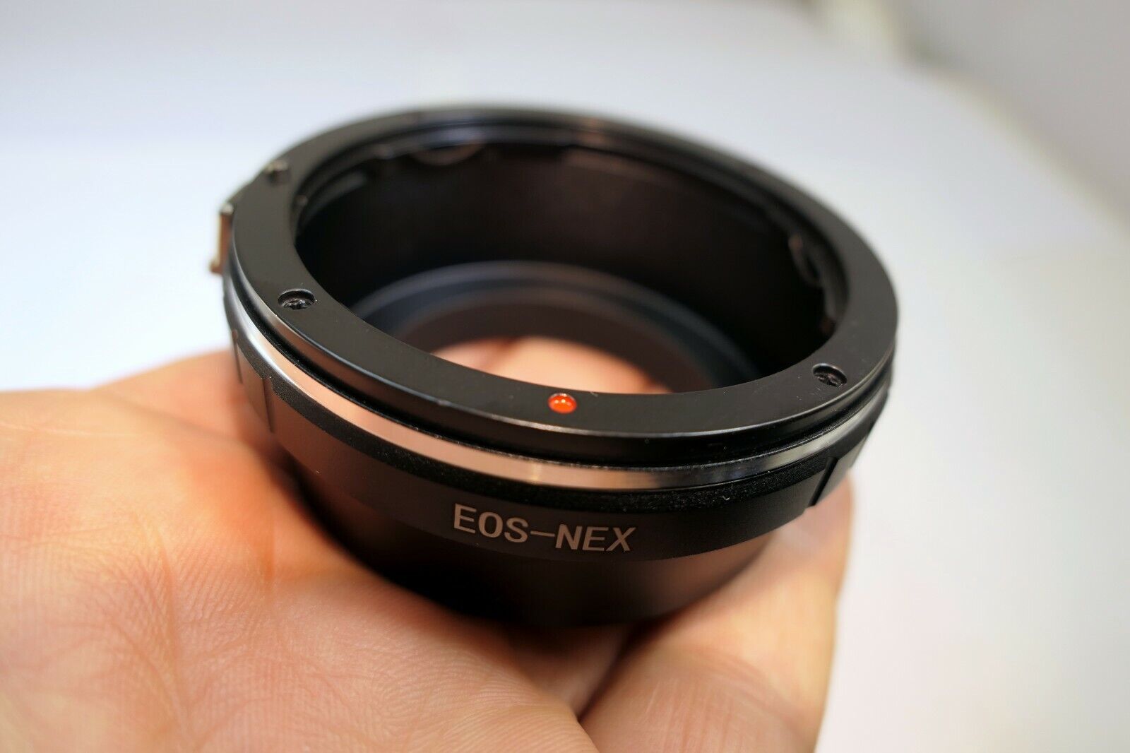 Canon EOS EF S mount lens adapter to Sony NEX E mount cameras ILCE a6500 a6300
