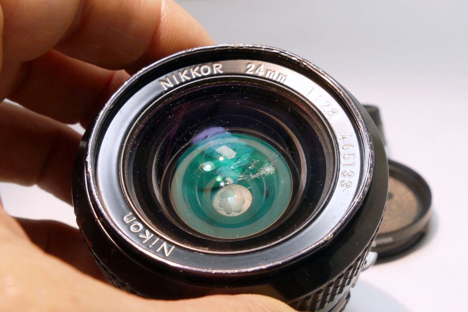 Nikon 24mm f2.8 Ai Lens prime Wide angle with fungus webbing inside - AS IS read