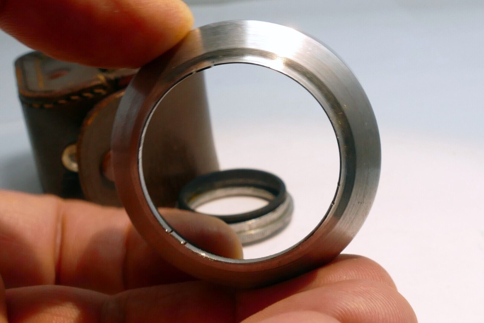 28.5mm Metal Lens Hood series 5 V 30mm OD for Ziess vintage with case