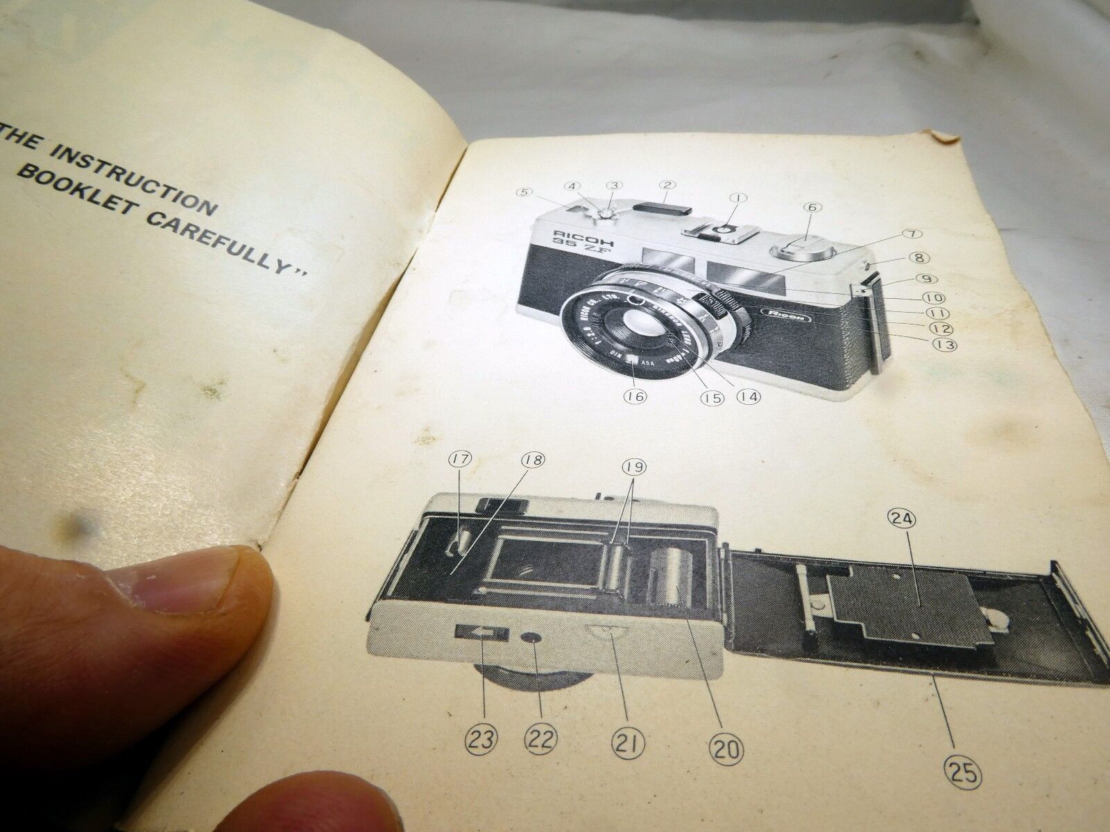 Ricoh 35 ZF camera Instruction manual guide