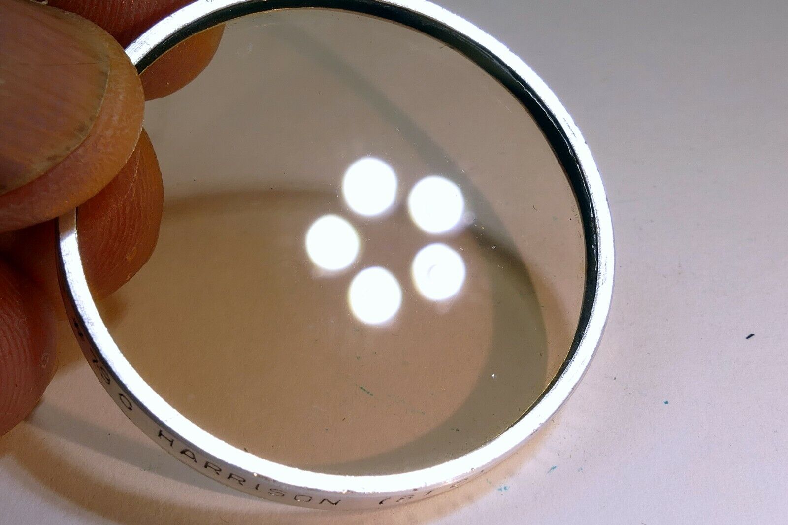 Harrison No 3 USA Lens Filter series 6 VI drop in 41.5mm OD 81C  light amber