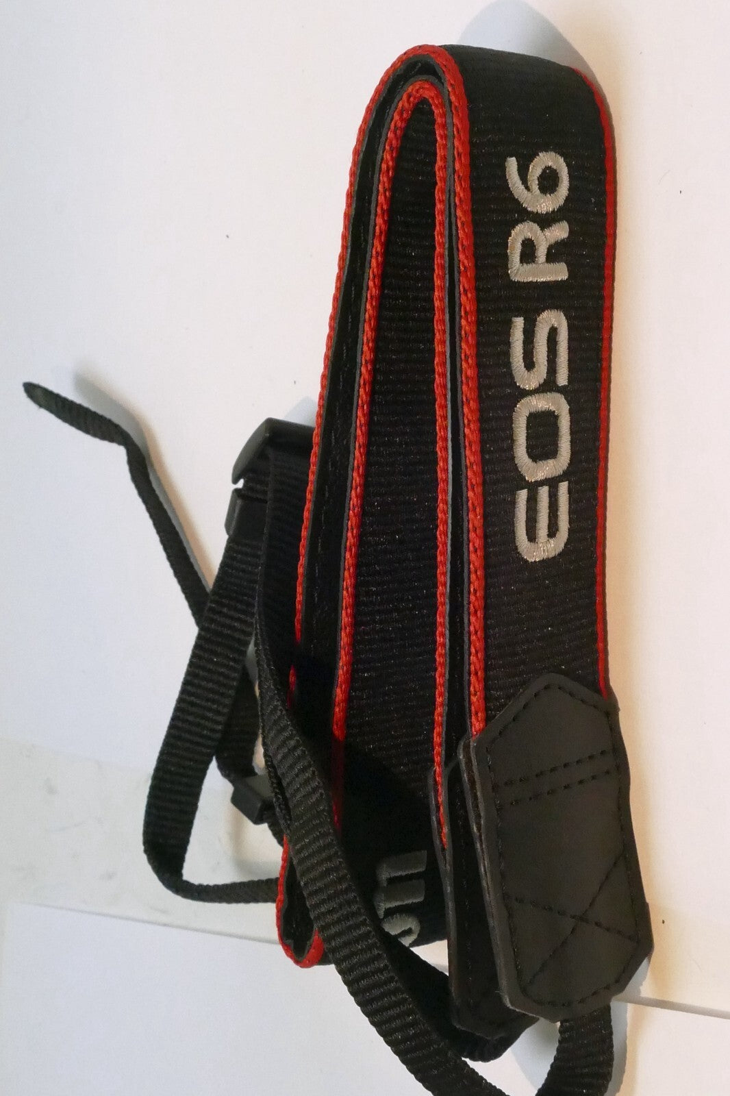 Canon EOS R6 Camera Neck Shoulder Strap Canvas Black/Red - Genuine OEM